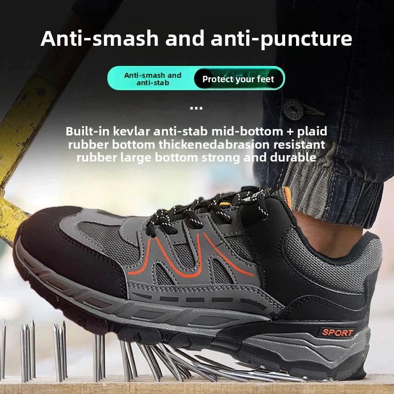 Мужская защитная обувь со стальным подноском, изоляционные мужские кроссовки, легкая рабочая обувь, защита от ударов, защита от проколов, защитная обувь