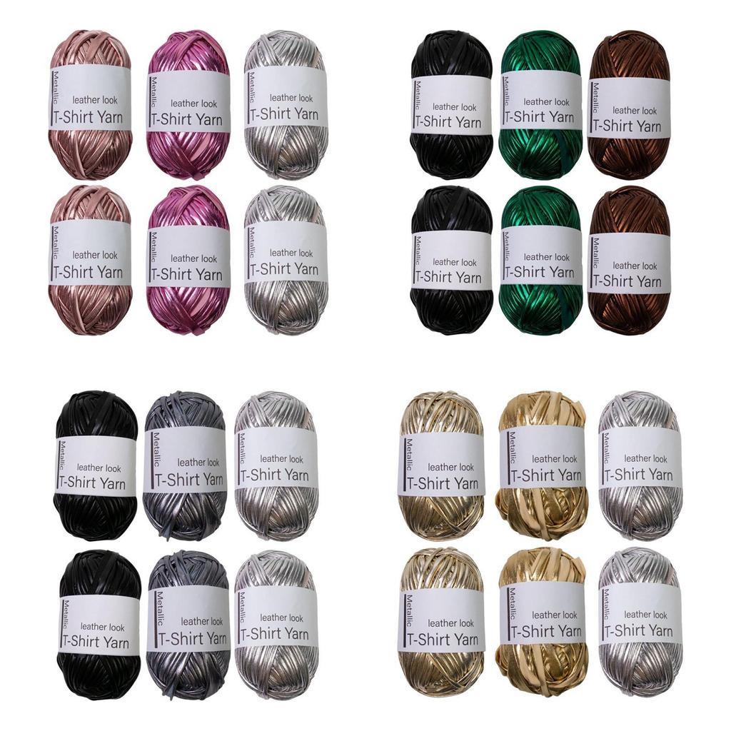Металлизированная пряжа для футболок Пряжа для ручного вязания Легко переносить Мягкие швейные принадлежности