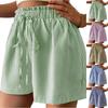 Striped Shorts For Women High Waisted Beach Casual Drawstring Pull On Elastic Waist Summer Shorts With Pockets