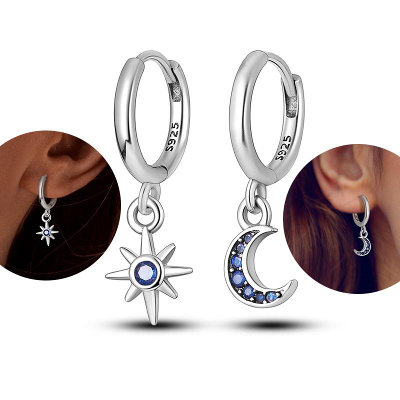Серьги-сердечки из стерлингового серебра 925 пробы, серьги-кольца с подвесками для женщин и девочек, серьги-гвоздики, ювелирные украшения, подарки
