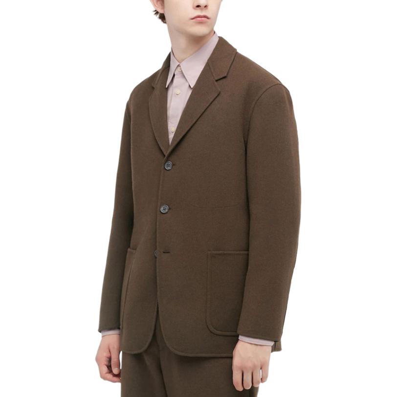 Uniqlo Однотонный повседневный костюм Мужские костюмы Коричневый 442175-38
