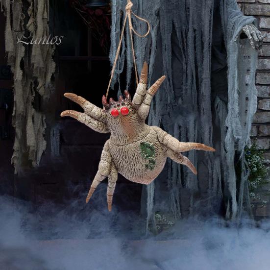 Подвеска на Хэллоуин, реалистичная, жуткая, подвесная, голова крысы, свиньи, паука, летучей мыши, украшение для дома с привидениями для вечеринки на Хэллоуин