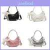 Single Bow Purse Shoulder Crossbody Bag With Pearl Pendant For Fashion Daily