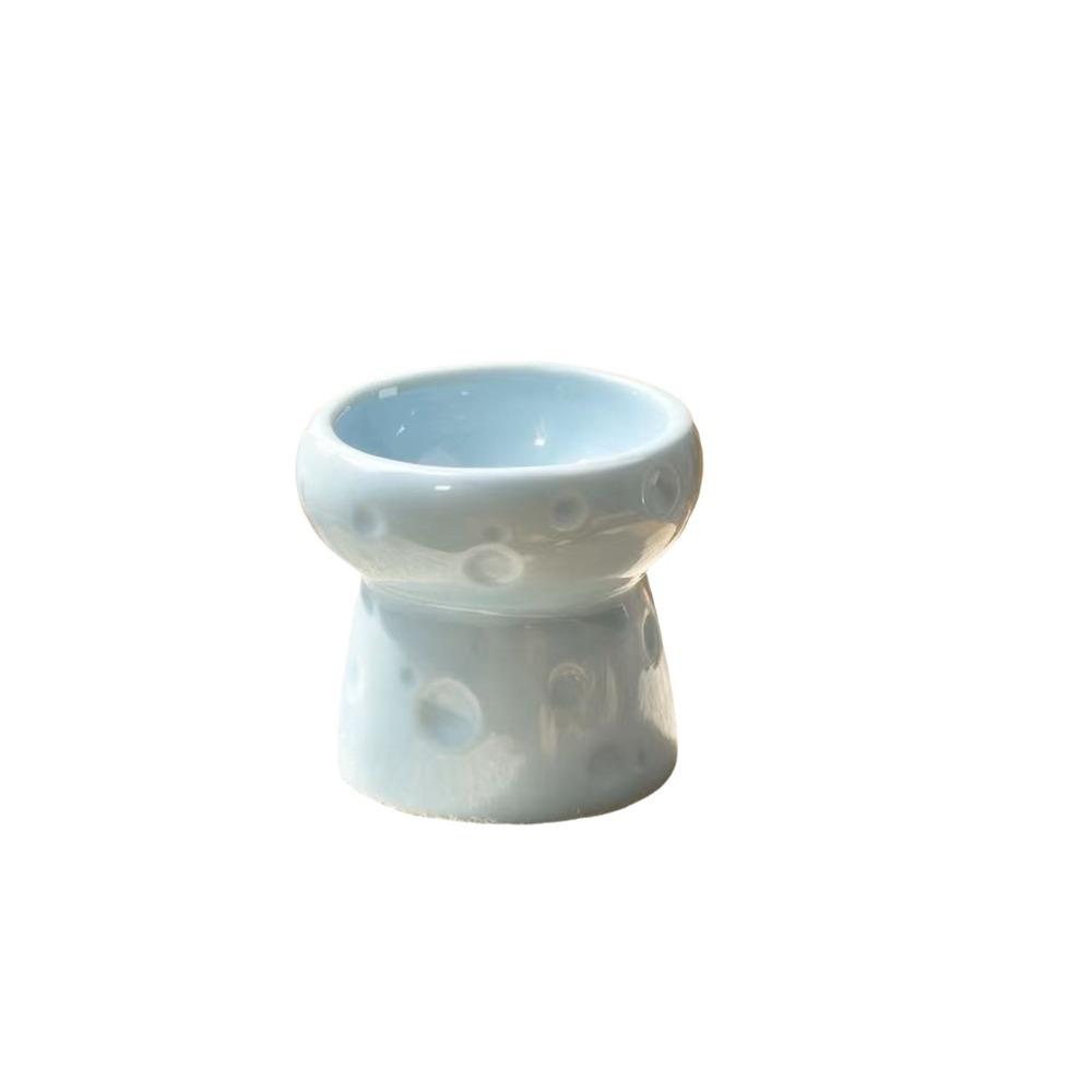 Not Easy To Knock Over Ceramic Cat Feeder Large Diameter High Foot Dog Food Basin Puppies
