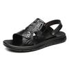 Men Cowhide Sandals Men's Genuine Leather Summer Outside Wear New Trend Beach Casual Non-slip Dual-use Sandals D222