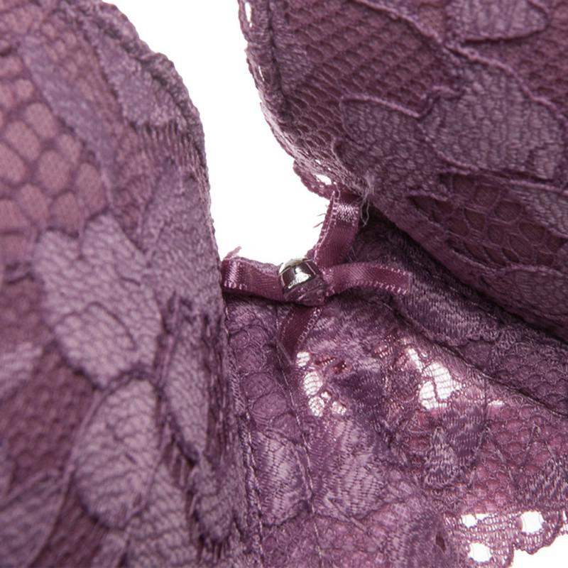 Женщины Push Up Мягкий бюстгальтер с вышивкой Кружевное нижнее белье