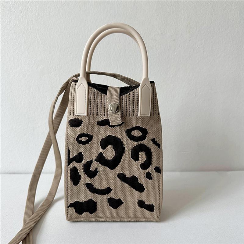 Fashion Vintage Crochet Spot Handbag Summer Knit Square Bag Sling Bag Crossbody Bag