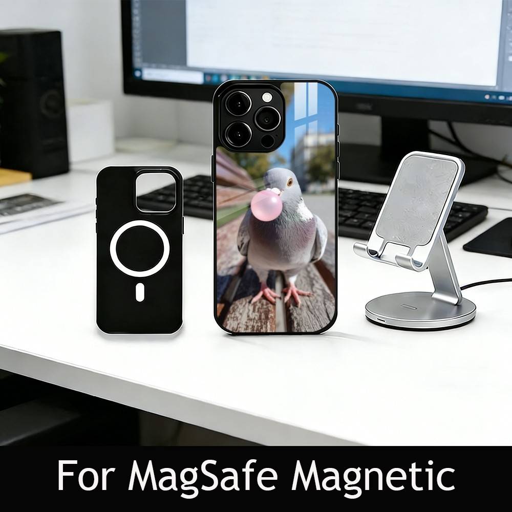 Funny silly pigeon Phone Case For iPhone17,16,15,14,13,12,11 Plus,Pro Magnetic For Magsafe Wireless Charging