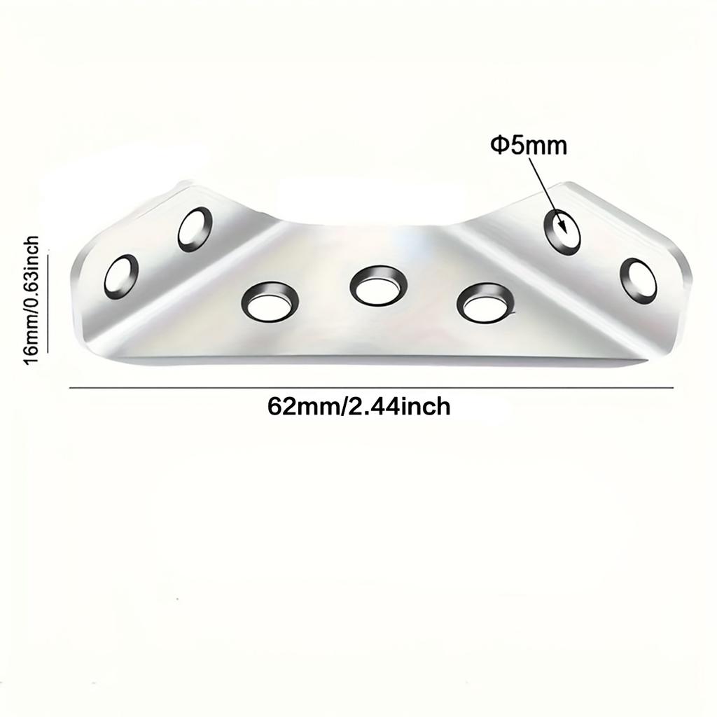 20 Pieces Thickened Stainless Steel Corner Brackets, 90° Right-Angle Mounts & Furniture Connectors with Screws Included