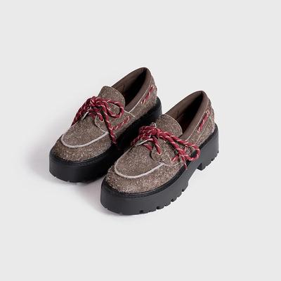 Платформа Женские Замшевые Туфли Высокий Каблук Ходьба Зима Лоферы Обувь Женщина 2025 Тренд Дизайнер Снежные Ботинки Женские Кроссовки