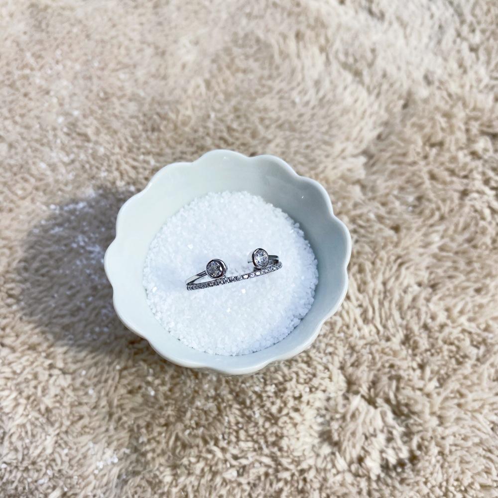 Tancise Women Classic 925 Sterling Silver Zircon Ring Ladies Jewelry Wedding Promise Party Gift