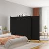 VidaXL Room Divider 3 Panels Folding Room Separator Privacy Screen Partition Living Room Decoration Black 350281