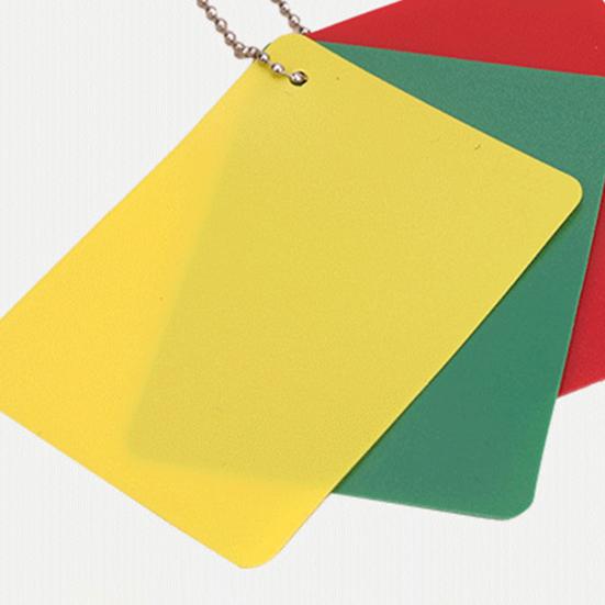 Набор из 3 шт. карточек для футбольного судьи: зеленая, красная, желтая. Карточки для предупреждения, удаления и задержки в футболе. Аксессуары для судейства спортивных соревнований.