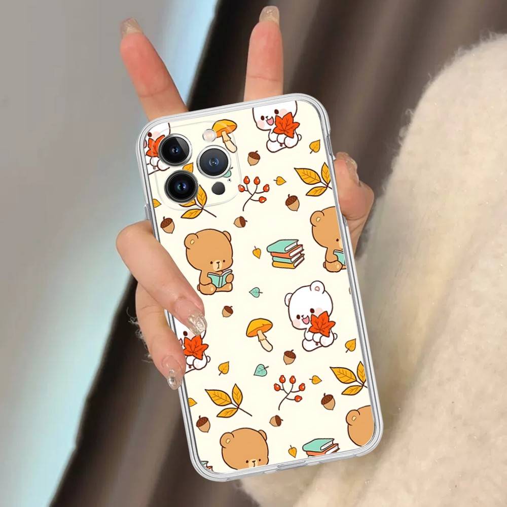 Милый Чехол для Телефона Bubu Dudu Для IPhone 11 13 16 12 17 14 15 Pro Max Plus Мягкая Прозрачная Задняя Крышка Coque