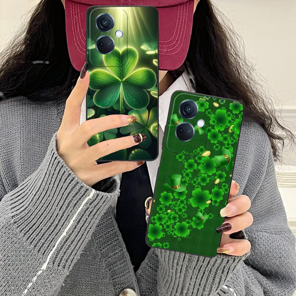 Чехол для мобильного телефона на День Святого Патрика для OPPO Reno 14 13 12 11 10 9 8 7 6 5 F T Pro 5G Цветной Печатный Чехол Чехол Роскошный