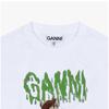 Ganni Женская футболка с длинным рукавом Логотип Пони A1050077 151