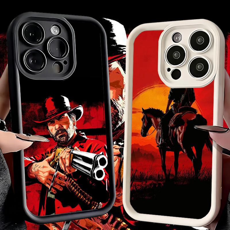 Чехол для телефона iPhone 17 Air 16E 15 16 Pro Max Red Dead R-Redemption Cover 14 Plus 13 12 Mini Мягкий Силиконовый Fundas