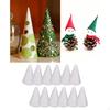 12 Pieces Craft Foam Cones Accessories Decors White Supplies for Activities DIY Art Projects Wedding