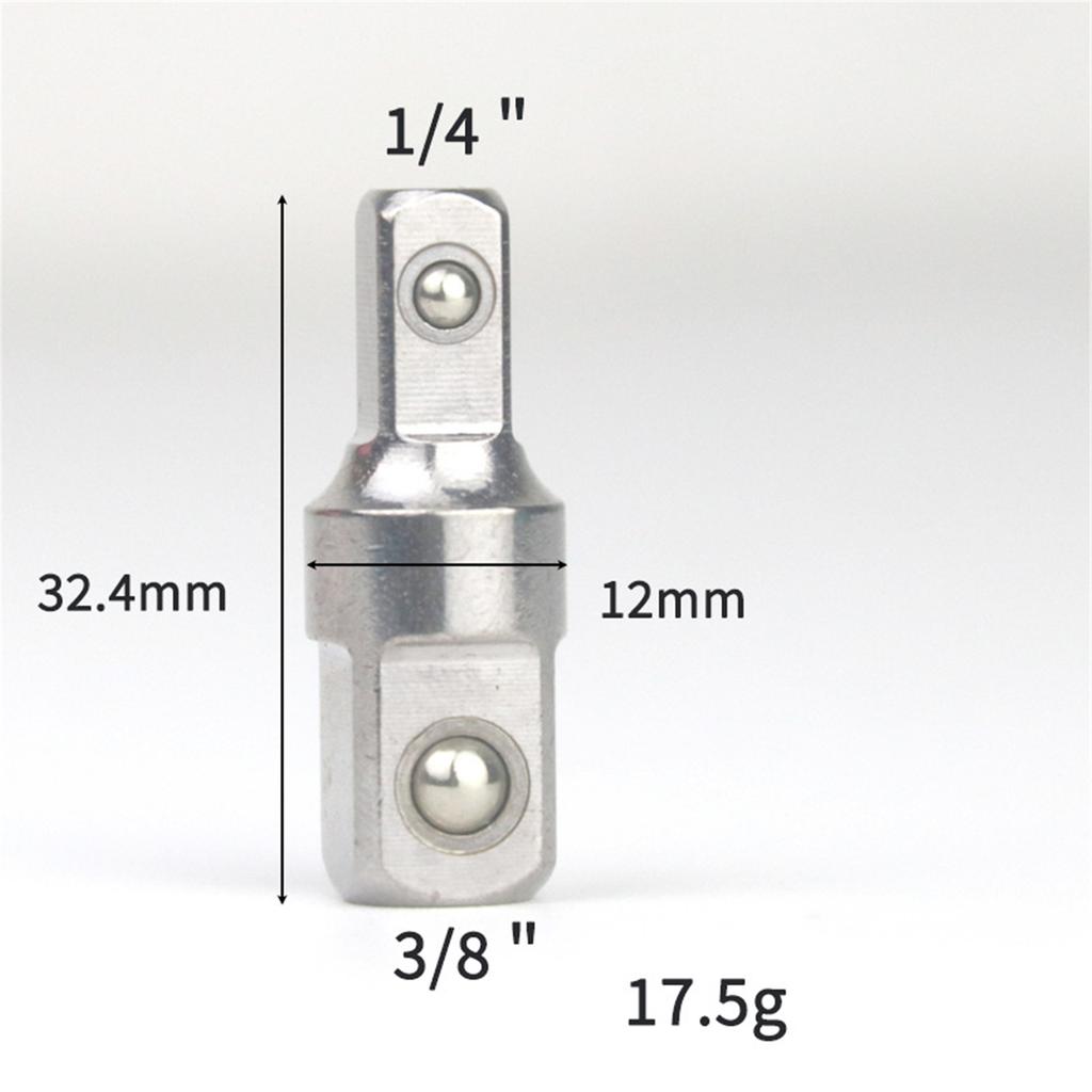 Переходник для торцевых головок из высокопрочной стали 1/4 на 3/8 или 1/2 дюйма с квадратным приводом для бесшовной совместимости инструментов и долговечности