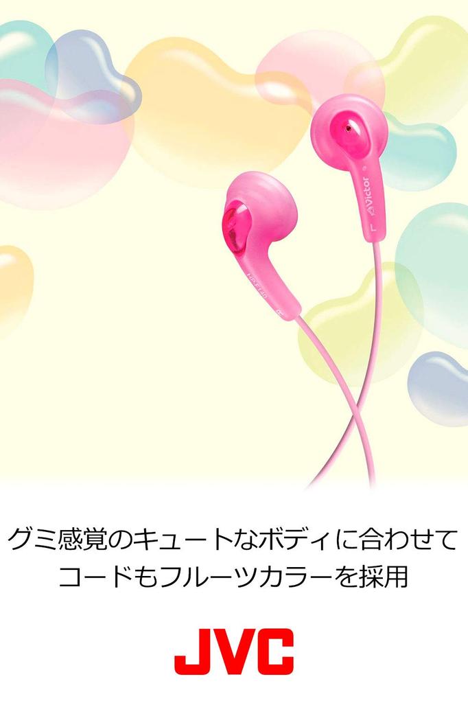 Проводные наушники-капельки JVC Kenwood красные HP-F140-R,