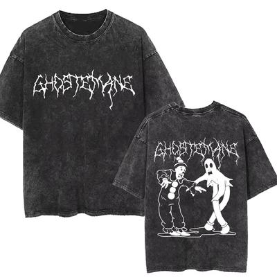 Мужская повседневная футболка с принтом Ghostemane, вываренная, готическая, оверсайз, уличная одежда, мужская хип-хоп Y2K, рэп, рок, трэп, металл, топы, футболки