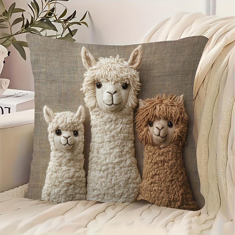 Наволочки из альпаки, машинная стирка, полиэстер с застежкой-молнией, винтажный домашний декор, подходят для гостиной