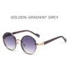Vintage Round Sunglasses Steampunk Fashion Classic Gradient Eyewear Outdoor Punk Trendy Luxury Brand Design Metal Sun Glasses