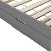 Pull Out Sofa Bed Frame Gray Pine Wood 90*200 cm
