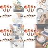 Rose Gold Stainless Steel Measuring Tool Kit With Graduated Cups And Spoons For Kitchen