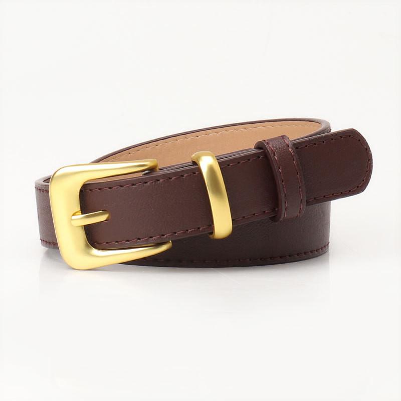 Stylish Faux Leather Belt For Women With Alloy Pin Buckle Elegant Casual Waist Accessory