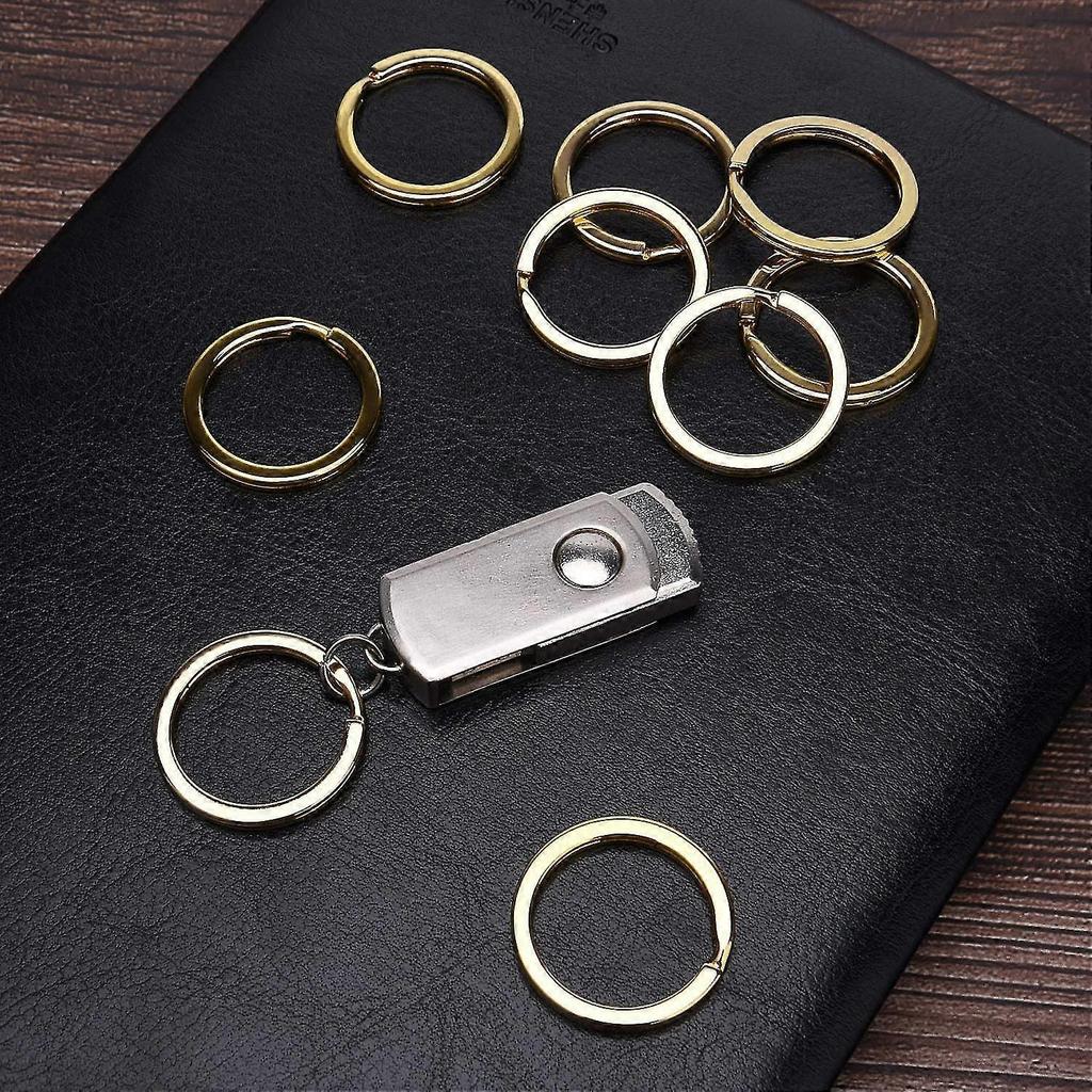 100pack Flat Key Rings Metal Split Ring For Keys Organizations, Jewelry Making, 1inch - DD