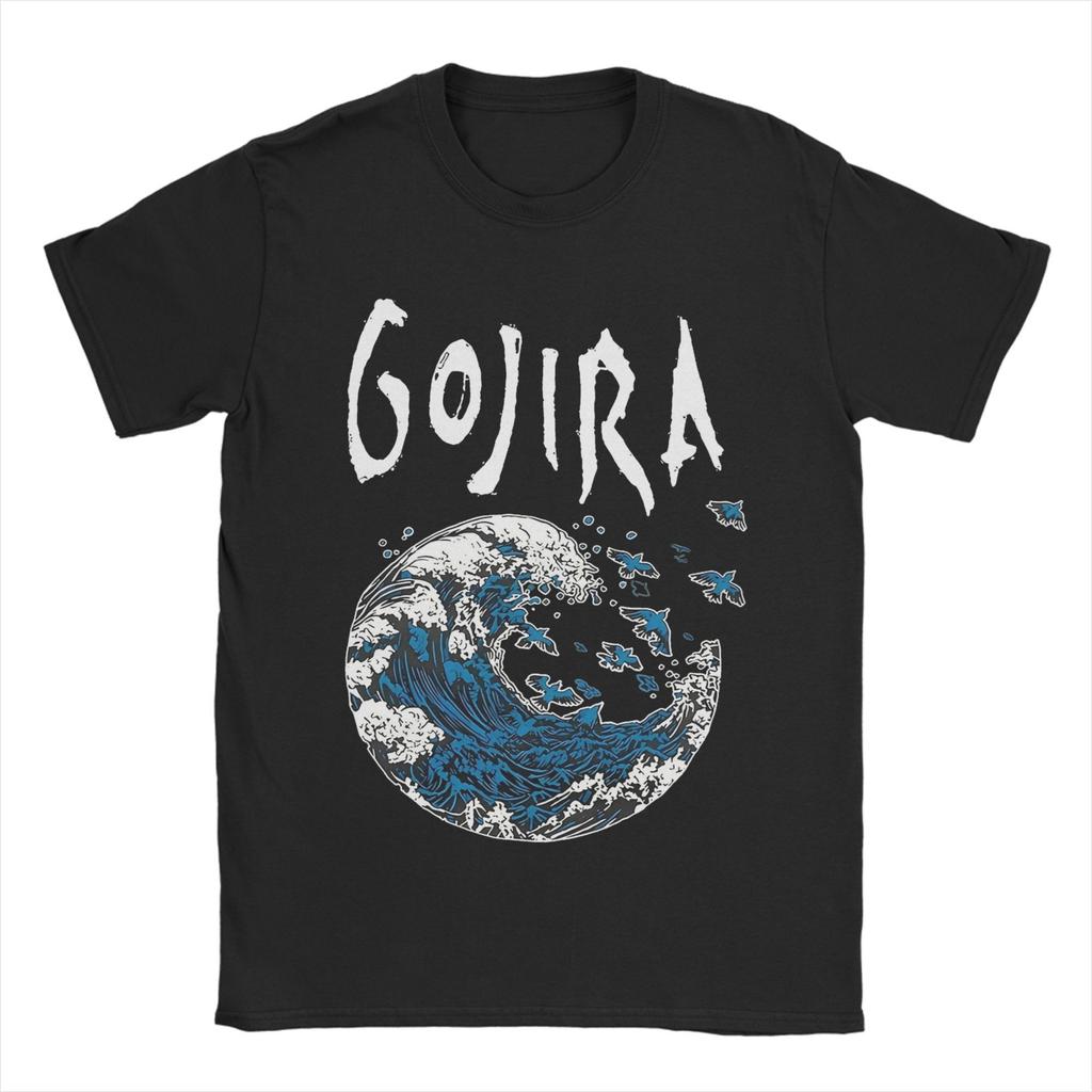 Men Gojiras Rock Metal Band T Shirt 100% Cotton Tops Novelty Short Sleeve O Neck Tees Gift Idea T-Shirts