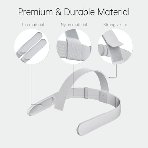 Adapt to Oculus meta Quest2 Headband Adjustable Replacement VR Handle Rocker Cap Set