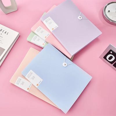 30 страниц Папка-файл A4 Прозрачная папка-биндер для хранения документов, классификации и организации студенческих контрольных работ, офисные принадлежности