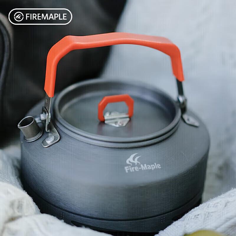 FIRE-MAPLE XT1 Heat Collection Pot 0.8L, Windproof Quick Heating Outdoor Camping Kettle, Aluminum Tea Pot, Coffee Pot, Fire-Round Brewing Tea