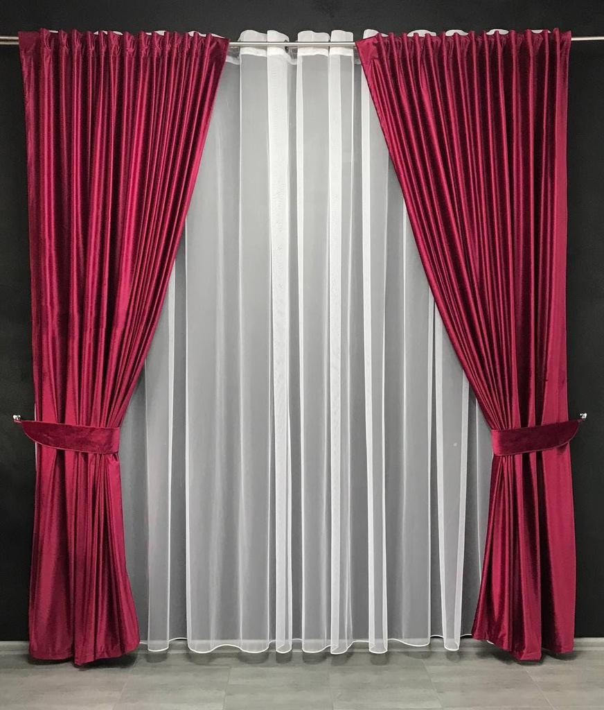 Роскошные бархатные тканевые оконные шторы для гостиной, спальни, однотонные драпировки, домашний декор 200x270 cm (2 шт) ALBO