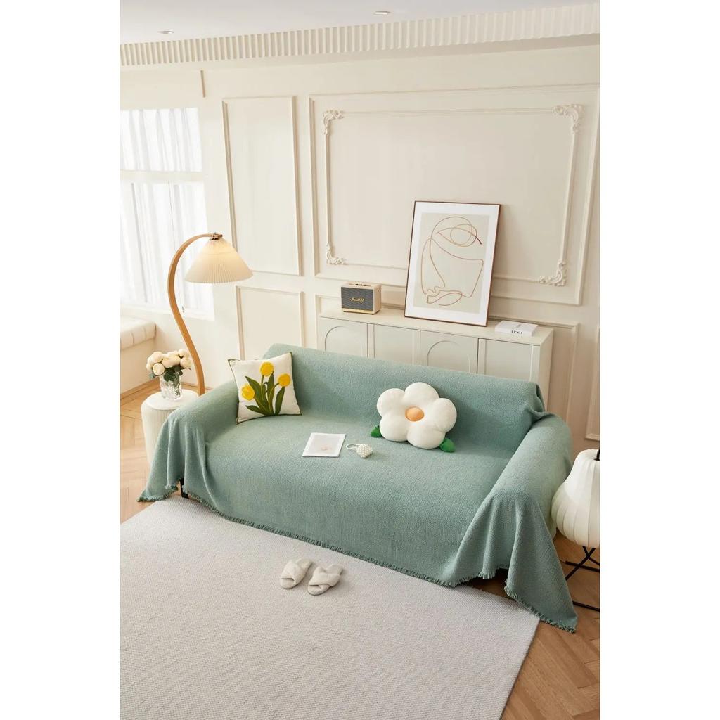 Подушка для дивана, пружинная, против кошачьих царапин, универсальный чехол для дивана, полотенце, кремовое, ветровое, сплошное цветное одеяло для дивана