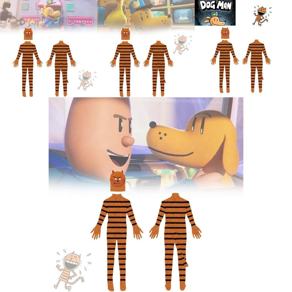 Dog Man Halloween Costume For Kids Featuring Adorable Pitty Cat Design Perfect For Cosplay