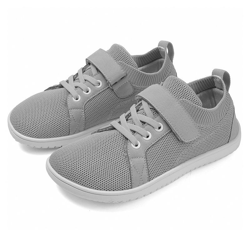 Children'S Wide Last Shoes Fly-Woven Shoes Sports Shoes Boys And Girls Students Low-Top Velcro Outdoor Leisure