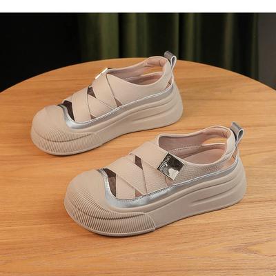 Женские сандалии с мягкой подошвой и мягкими бортиками, лето 2025, новые, на танкетке, летние, универсальные, повседневные, на платформе, женские туфли-сандалии