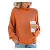 Turtleneck Sweater Women's Autumn and Winter Knitwear Loose Solid Color Large Size Commuter Top Women 817