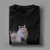 Винтажная забавная футболка Huh Cat Meme, мужская футболка с круглым воротником из 100% хлопка, Y2k Ins Harajuku, футболка с короткими рукавами, новое поступление, топы