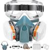 Reusable Chemical Respirator, Paint Respirator With Filter Cartridge, Widely Used For Paint, Dust, Chemicals, Epoxy Paint, Woodworking