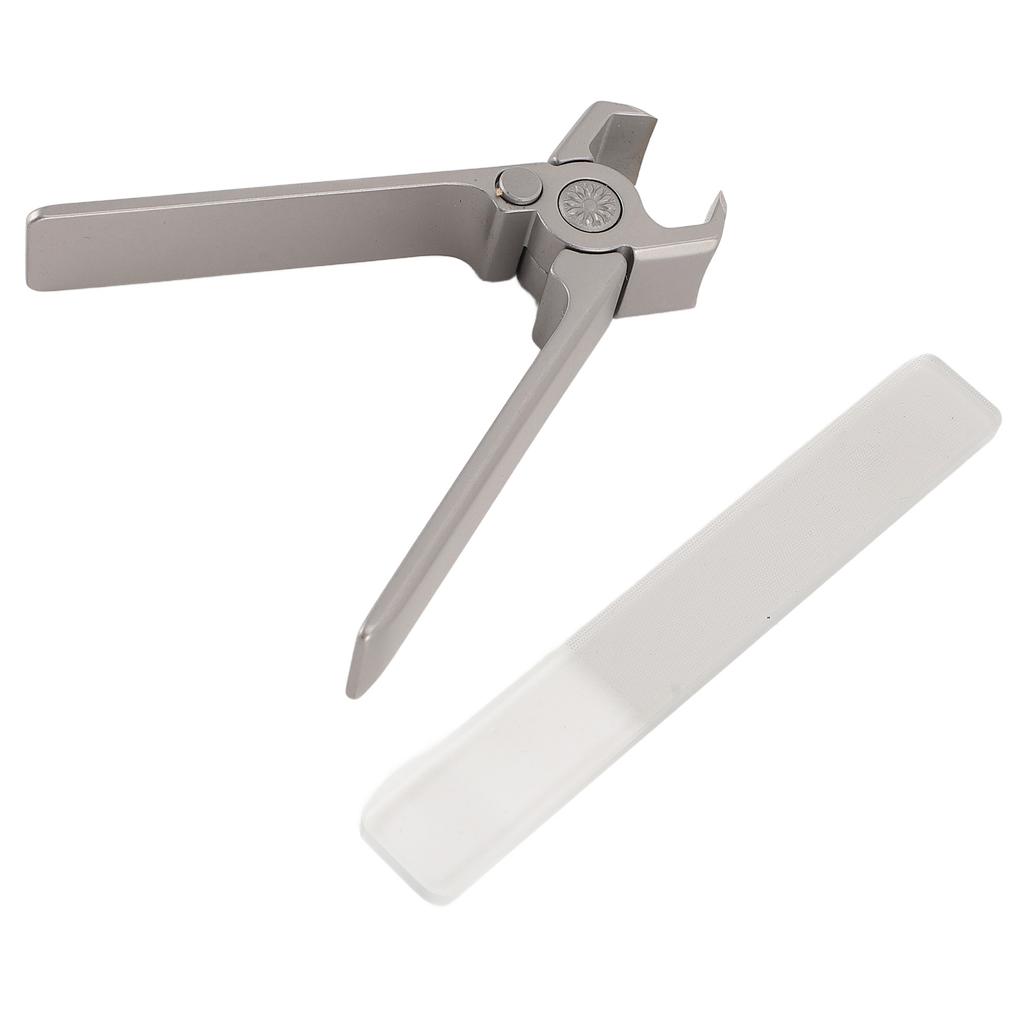 Кусачки для ногтей с большим отверстием, кусачки для ногтей из нержавеющей стали, портативные кусачки для ногтей с пилочкой для толстых ногтей