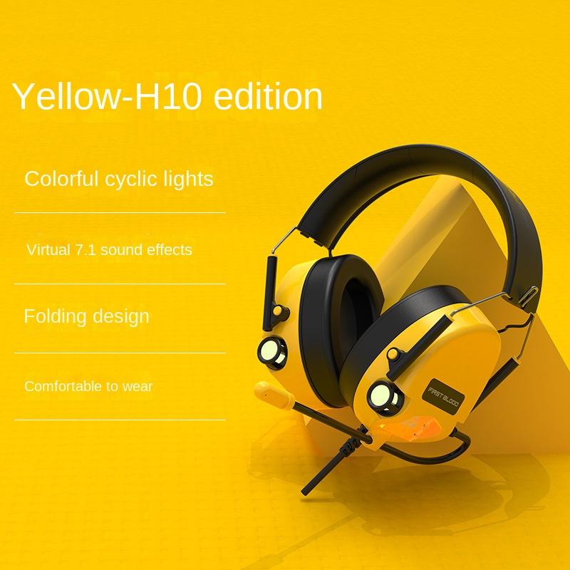 Гарнитура 7.1-канальные игровые наушники для киберспорта. Проводные удобные регулируемые выдвижные наушники.