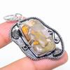 Natural Bumblebee Jasper Gemstone 925 Sterling Silver Gift Pendant 2.36" N1n70