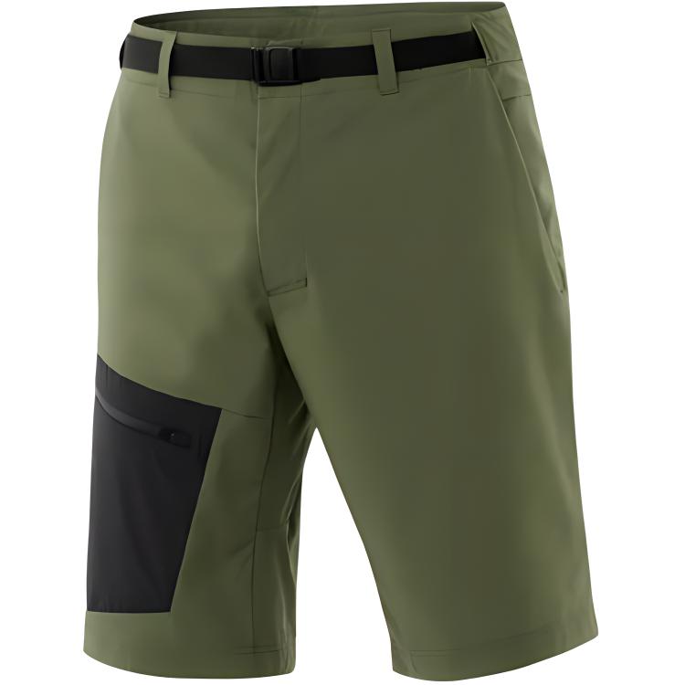 SALOMON Outerpath Утилитарные приталенные шорты с цветовыми блоками средней посадки Повседневные мужские шорты Виноградный лист LC2212800