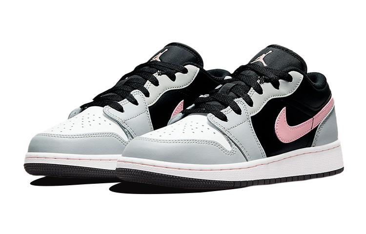 Jordan 1 Низкие 'Черный Серый Розовый' GS 553560-062