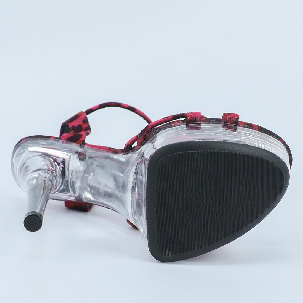 Women's Shoes Spring Clear Heels Sexy Sandals Slipper Girls Shoe for Party Club 14cm Heel 4cm Platform LFD-B3537