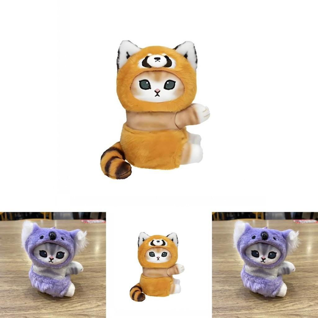 Плюшевая игрушка-кошка Мофусанд, наплечный зажим с мультяшным дизайном коалы и енота для декора детской комнаты